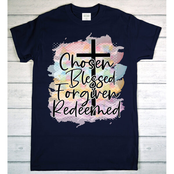Chosen Blessed Forgiven Redeemed – Adult Short Sleeve T-Shirt