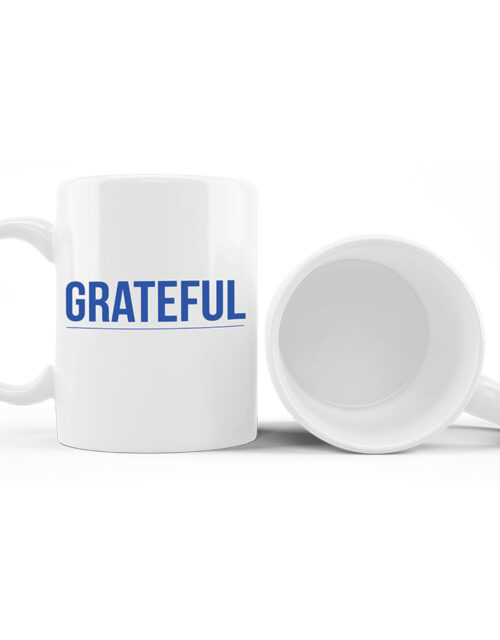 Grateful - White Glossy Printed Porcelain Mug