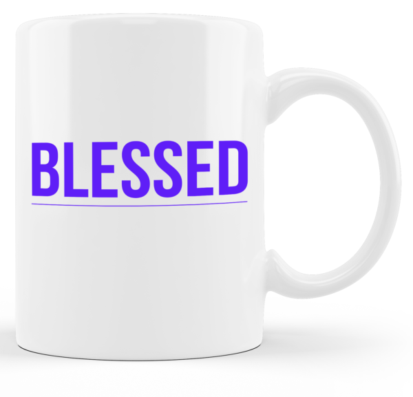 Blessed - White Glossy Printed Porcelain Mug