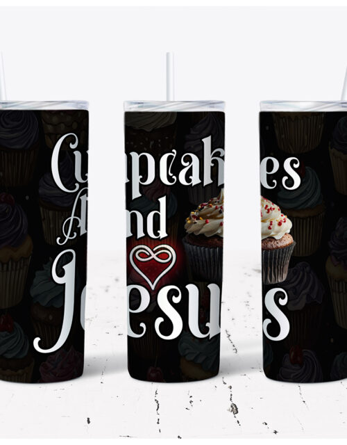 Cupcakes And Jesus – Stainless Steel Tumbler (20 oz)