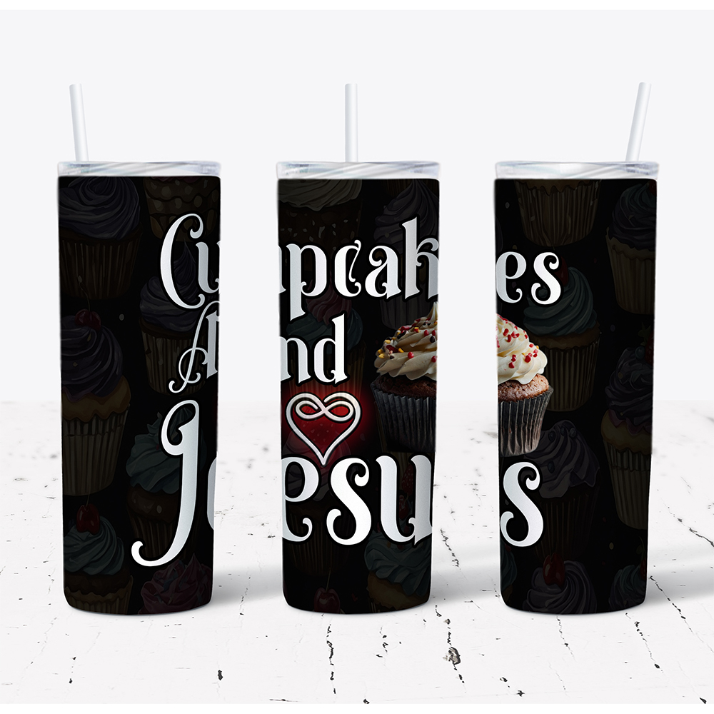 Cupcakes And Jesus – Stainless Steel Tumbler (20 oz)