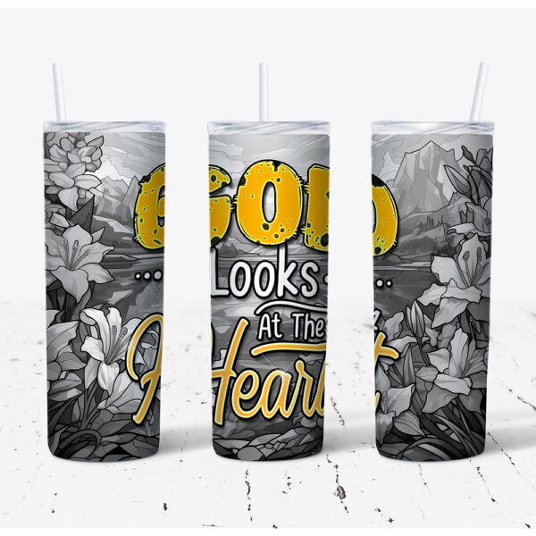 God Looks At The Heart – Stainless Steel Tumbler (20 oz)