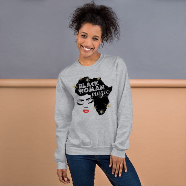 Black Woman Magic – Adult Fleece Crewneck Sweatshirt