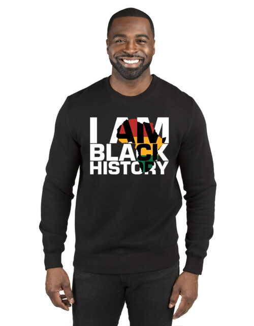 I Am Black History – Adult Fleece Crewneck Sweatshirt