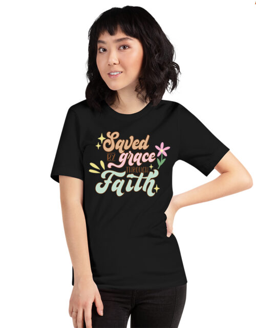 Saved By Grace Through Faith – Adult Short Sleeve T-Shirt