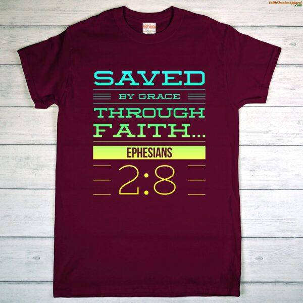 Saved By Grace Through Grace – Adult Short Sleeve T-Shirt